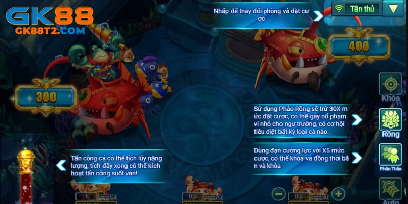 Kinh nghiệm chơi game hiệu quả trên sảnh bắn cá GK88