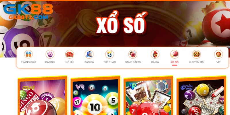 Tổng hợp nhà cung cấp đang có mặt trên sảnh xổ số GK88